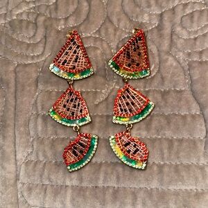 Watermelon Earrings Never Worn